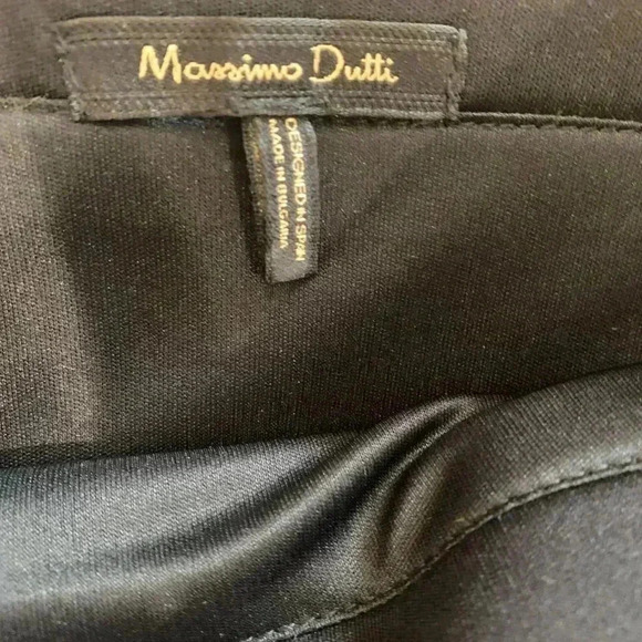 MASSIMO DUTTI BLACK NYLON SKIRT SMALL - Picture 4 of 7